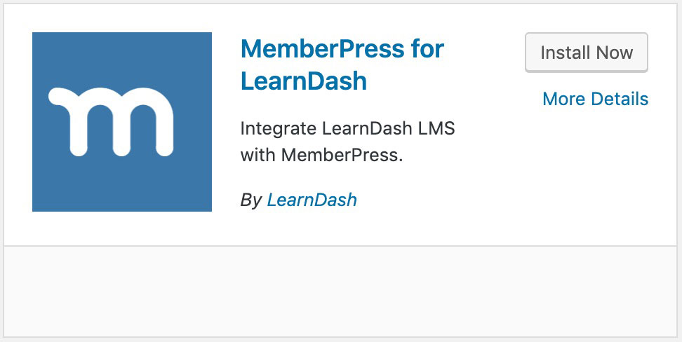 LearnDash MemberPress integration plugin card