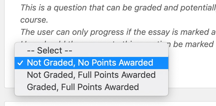 אפשרויות דירוג LearnDash לשאלות חיבור