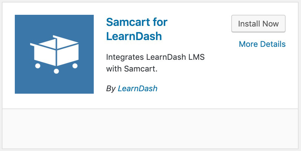 SamCart Integration plugin card