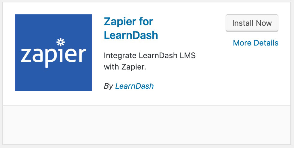 LearnDash Zapier add-on plugin card