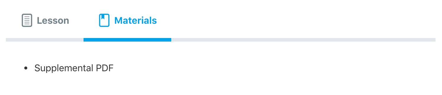 דוגמה לחזית חומרי שיעור LearnDash