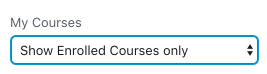 LearnDash Course List Block, enrolled courses only setting