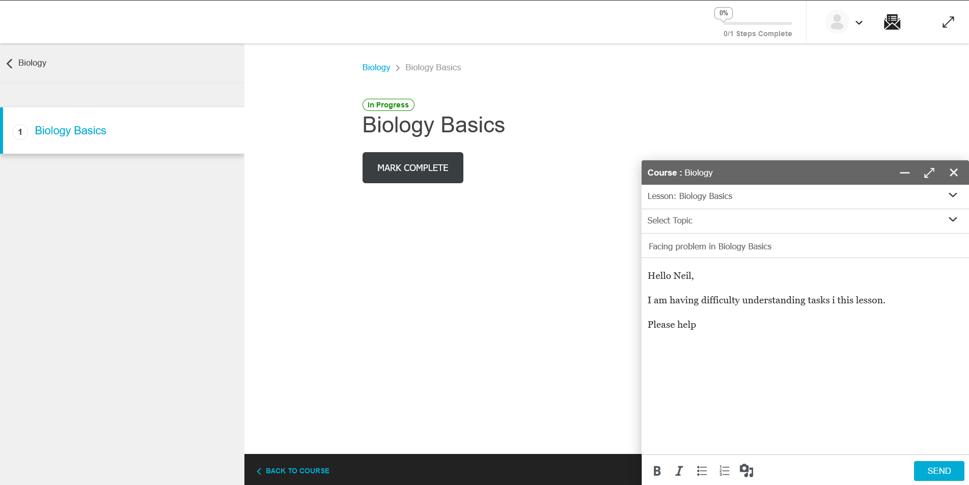 Send new doubt modal