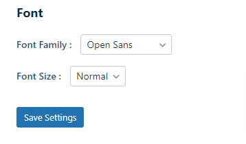 Font Settings