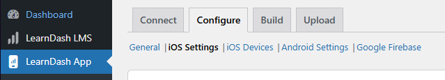 Screenshot of how to configure iOS Settings
