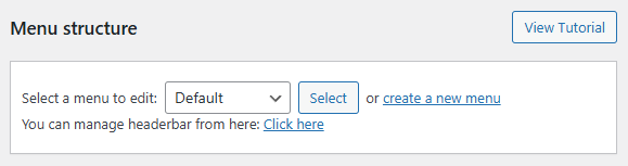 screenshot of where to Create a new menu option
